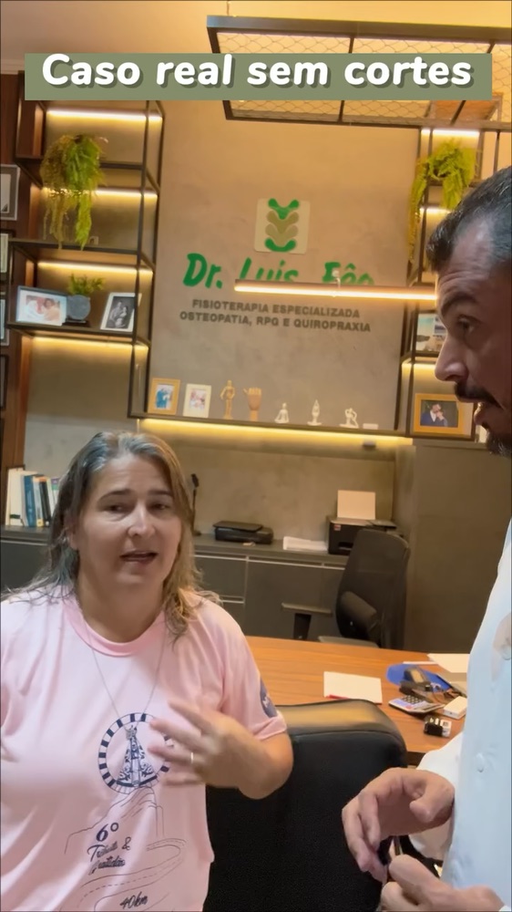Paciente e Dr. Luis Fêo em um caso real de tratamento
